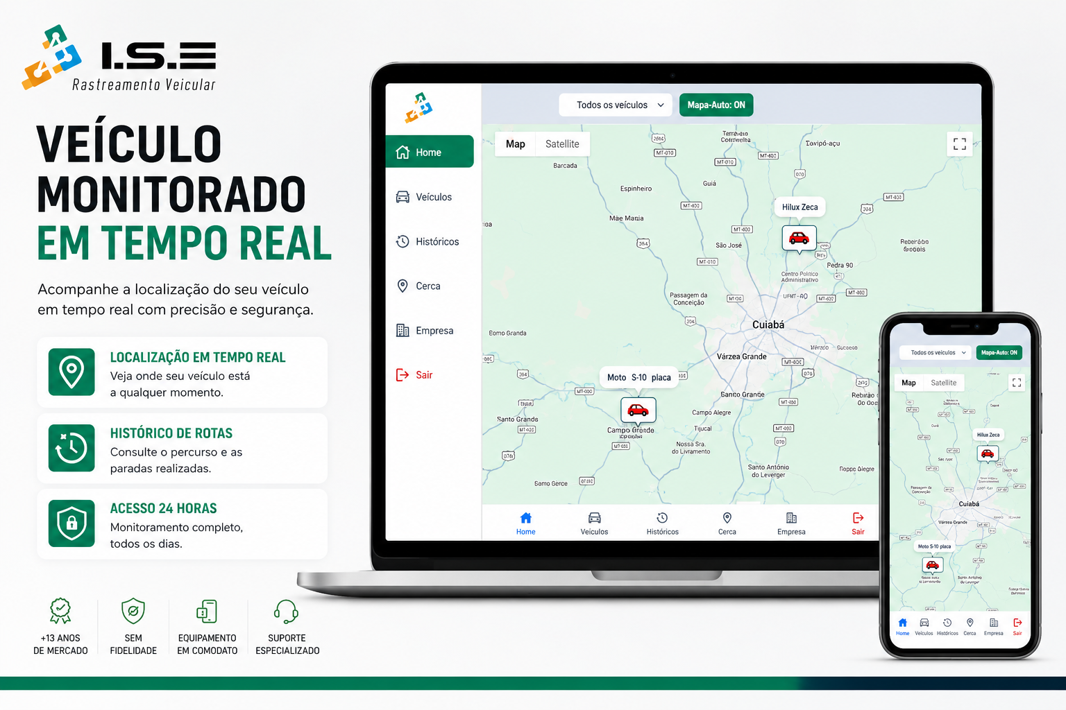 Veículo monitorado em tempo real